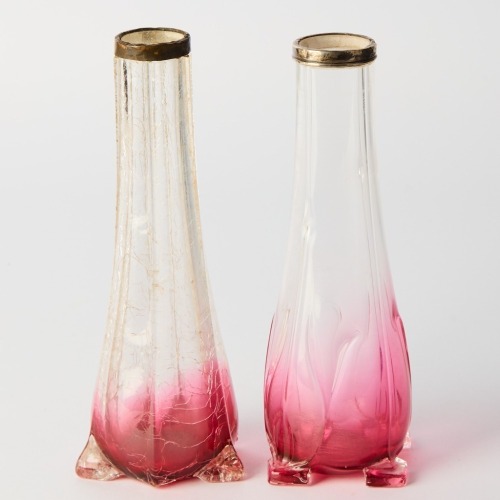 A Pair of Art Deco Glass Vases