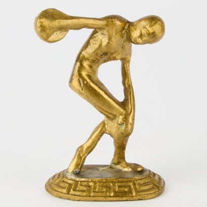 A Brass Sculpture of the Discobolus of Myron