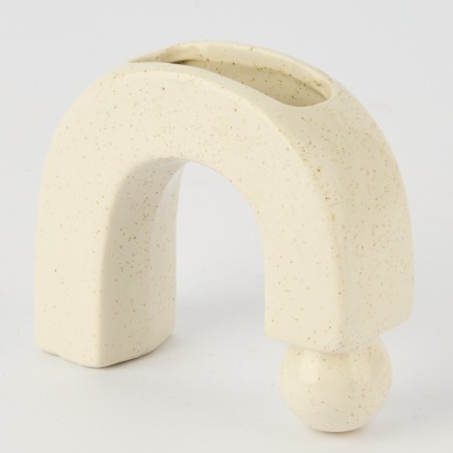 A Mid-Century Modern Arched Ceramic Vase