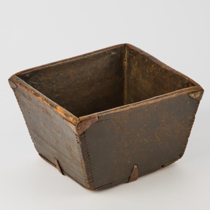 Antique Chinese Grain Measure Basket