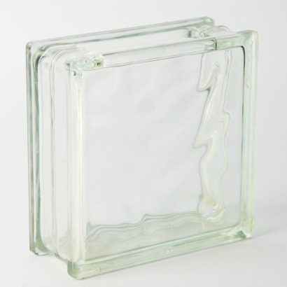 A Vintage Glass Brick Vase