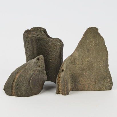 A Set of Three Warwick Freeman Volcanic Rock Incense Holder