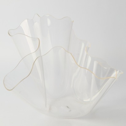 A Large Wavy Perspex Vase