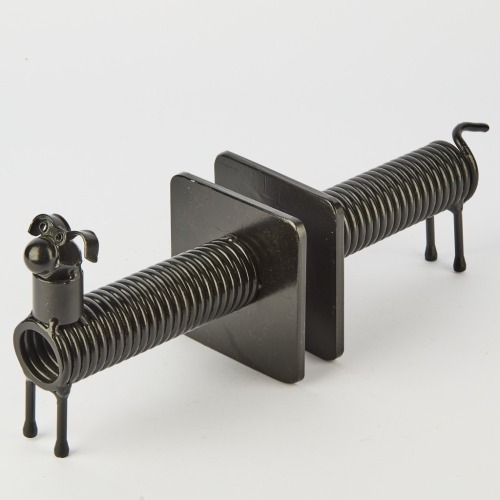 A Pair of Metal Spring Dog Bookends