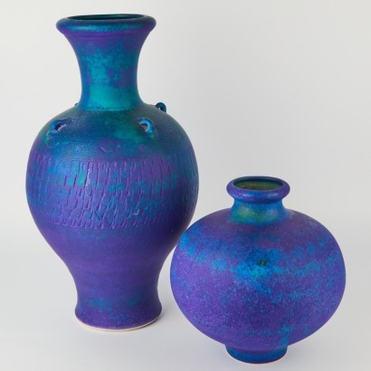 A pair of Large Studio NZ Pottery Vases