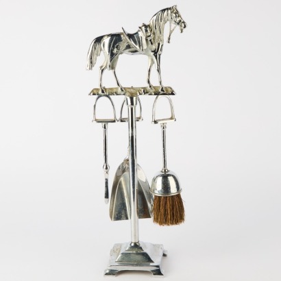 A Vintage Horse Fireplace Tool Set