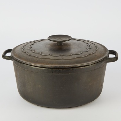 A Cast Iron Casserole with Lid