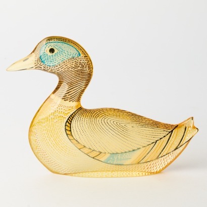A Mid-Century Abraham Palatnik Lucite Duck, Brazil