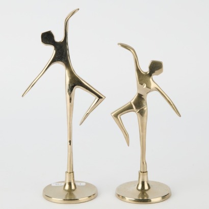 A Pair of Silhouette Ballerina Figures in Polished Chrome