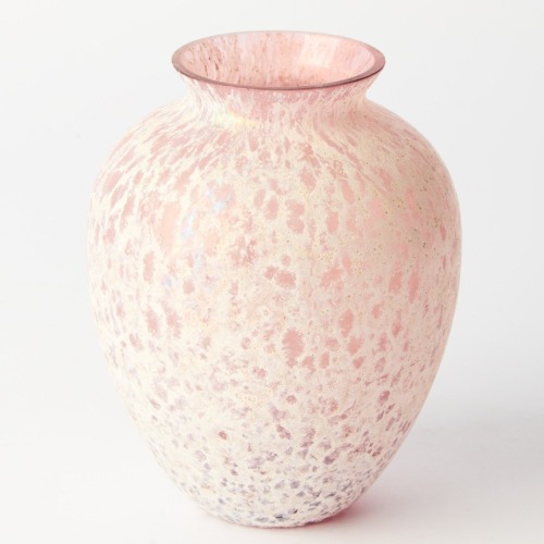 A Murano Scavo Iridescent Glass Vase