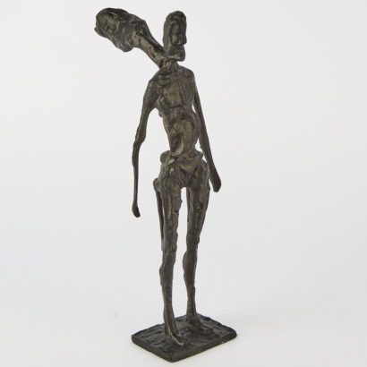A Windswept Man Metal Table Ornament
