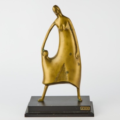 A Bronze Mother and Child Ornament