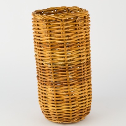 A Vintage French Wicker Baguette Basket