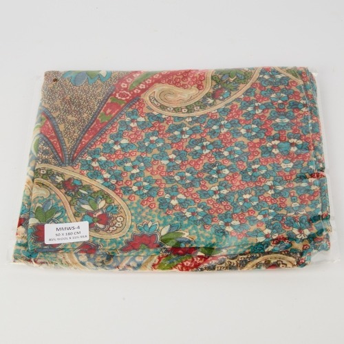 A Silk and Wool Paisley Scarf
