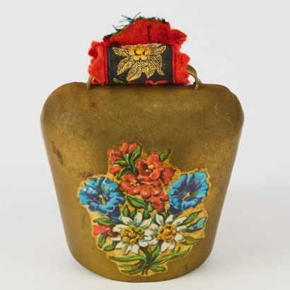 A Vintage Swiss Brass Cow Bell