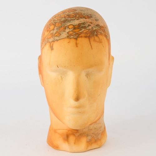 A Paul H&igrave;mara Straw-Fired Terracotta Head