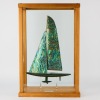 A 2003 America's Cup Pounamu and Paua Mother of Pearl Model Boat with Sterling Silver Mast