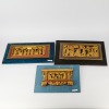 A Group of Three Chinese 19th Century Qing Dynasty Figural Carved Panels