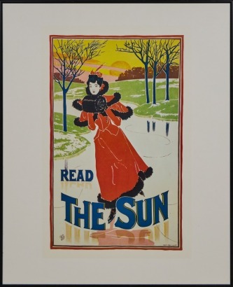 A Large "Read the Sun" Japanese Woodblock Print