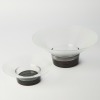 A Pair Of Ribbed Glass Bowls By Jiri Suhajek C.1980s
