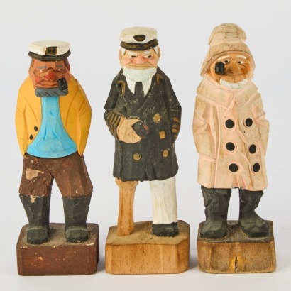Three Wood Sailors