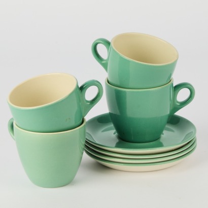 A Set of Eight Crown Lynn Tea Cups and