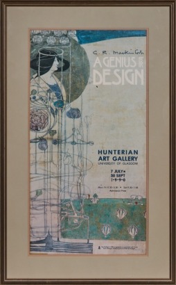 A Promotional Poster for A Genius for Design at the Glasgow Art Gallery