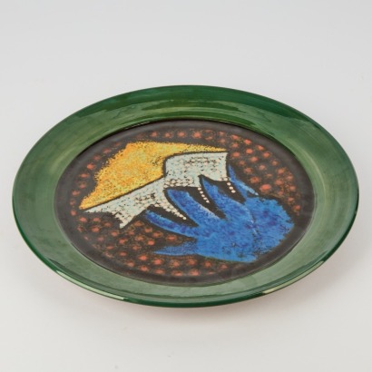 A Large John Pollex Plate, "Reaching Out"