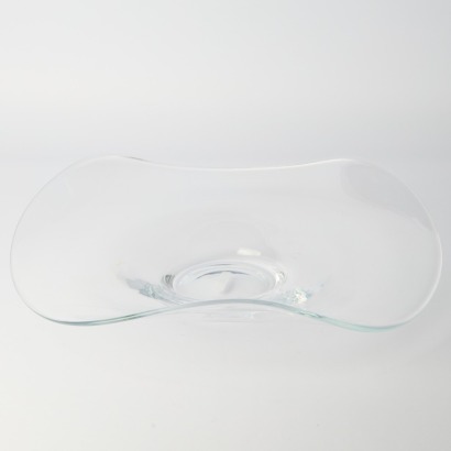 A Large Vintage Italian Glass Wave Centrepiece bowl