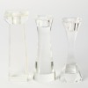 A collection of Glass Candleholders two are Villeroy and Boch one is Tiffany & Co