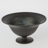 A 1920's Tiffin Glass Co Black Satin Glass Compote Bowl