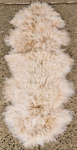 A Tibetan Lamb Rug in Oatmeal