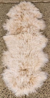 A Tibetan Lamb Rug in Oatmeal