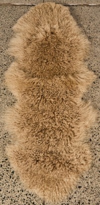 A Tibetam Lamb Rug in Tree Bark