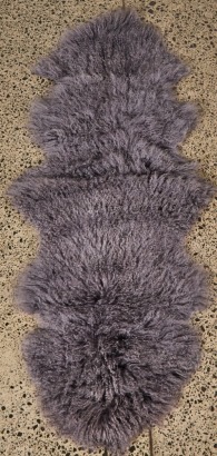 A Tibetan Lamb Rug in Dark Grey