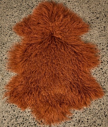 A Tiberan Lamb Rug in Paprika (medium