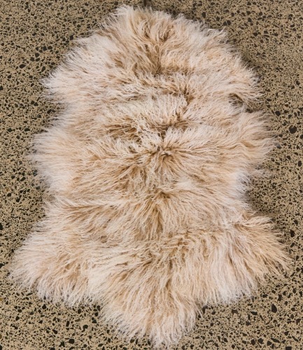 A Tibetan Lamb Rug in Oatmeal (medium