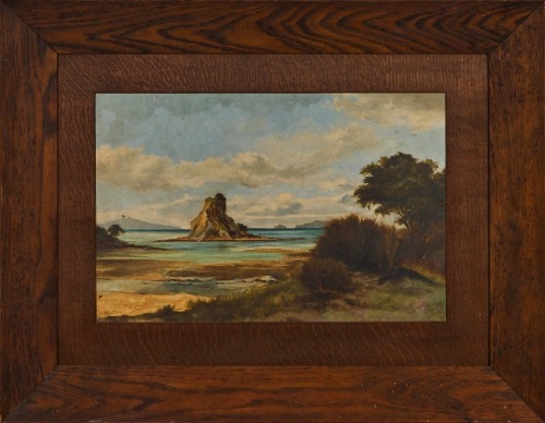 An Antique Frame New Zealand Landscape Oil