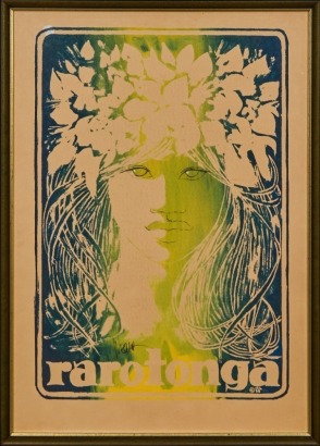 A Mid-Century Signed Screenprint by Rick Welland - 'Rarotonga'