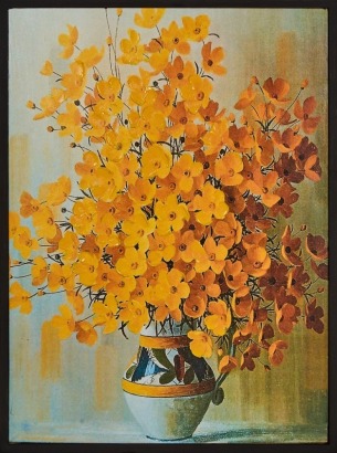 A Floral Painting on Canvas
