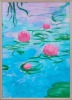 A Large Framed Monet Water Lilies Reproduction Print