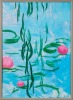 A Large Framed Monet Water Lilies Reproduction Print
