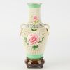 A Chinese Famille-Rose Floral Double-Handled Vase