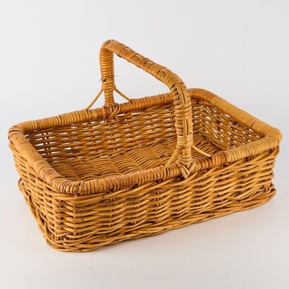 A Rectangular Basket with handles