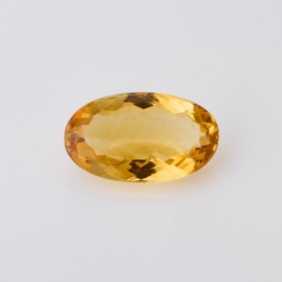 Loose, 20.54ct Oval Mixed Cut Citrine