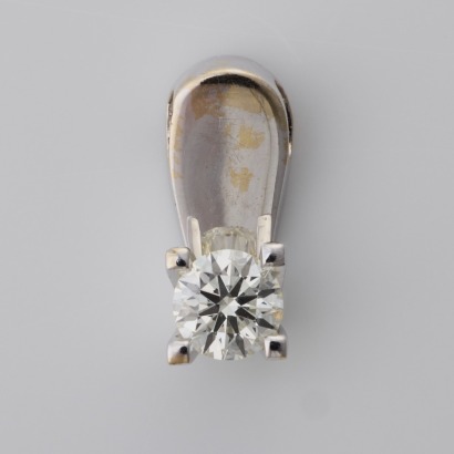 18ct White Gold, 0.59ct Diamond Pendant