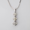 18ct White Gold, 0.68ct Diamond Pendant on 45cm, 18ct White Gold Snake Chain