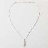 18ct White Gold, 0.68ct Diamond Pendant on 45cm, 18ct White Gold Snake Chain - 2