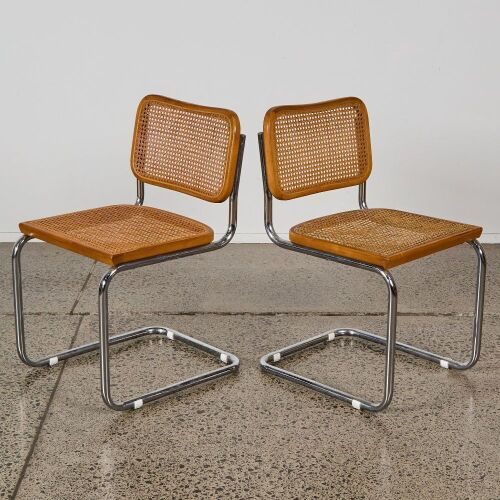 A Pair of Marcel Breuer Cesca Style Chairs