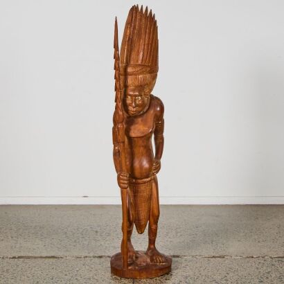A Large Papua New Guinea Carved Figure